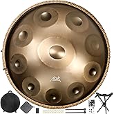 Handpan Drum,AKLOT 22 Inches D Minor Kurd 432Hz 10 Notes Premium Steel Hand Pan Drum Instrument for Adults