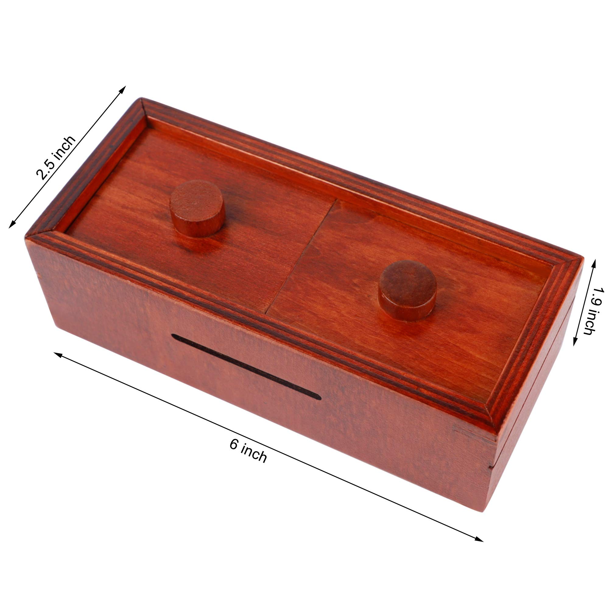 ATDAWN Puzzle Gift Case Box, Secret Puzzle Box with Hidden Compartments, Wooden Money and Gift Card Holder Box, Challenge Puzzles Brain Teasers Game