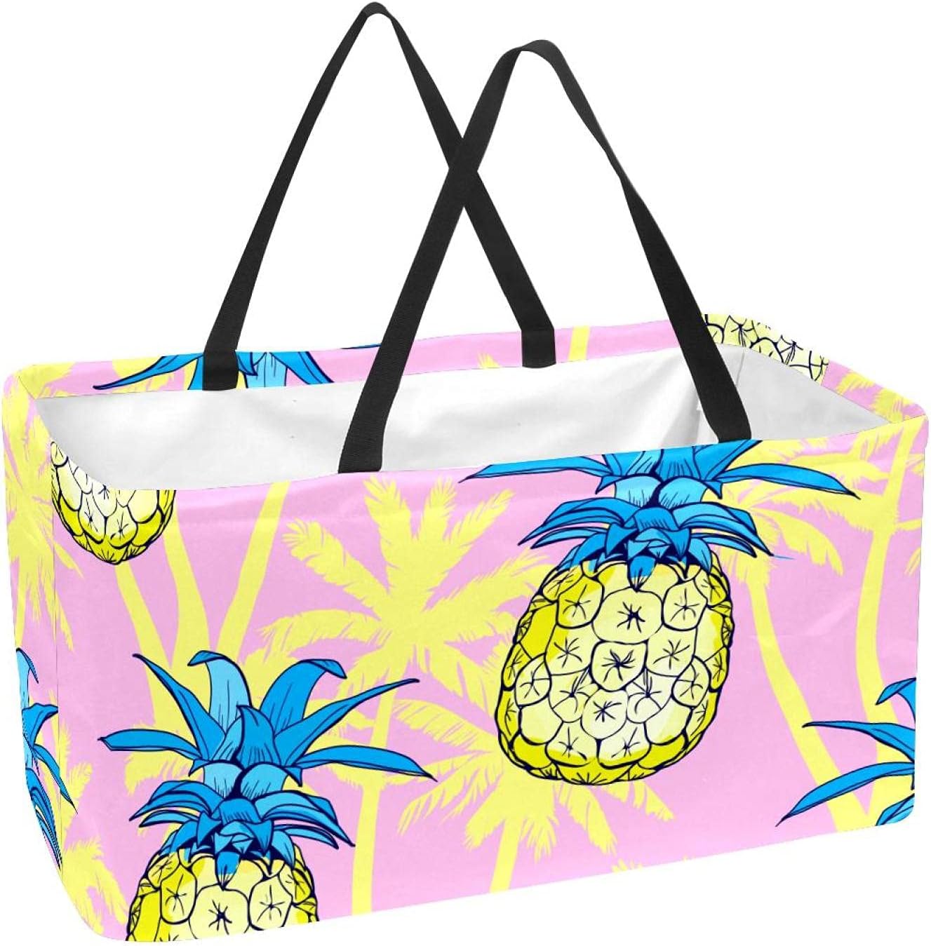 Bolsas de almacenamiento reutilizables con hojas azules tropicales