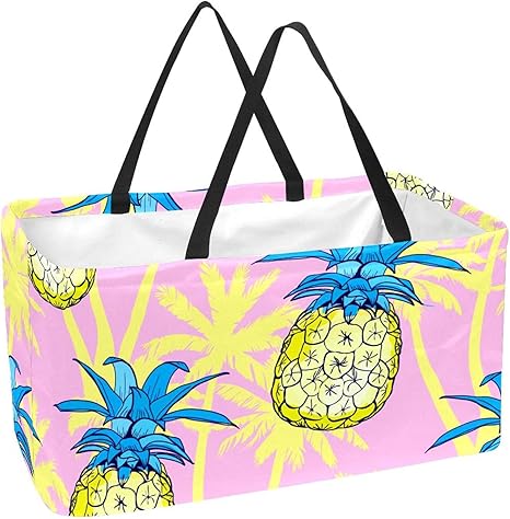 Bolsas de almacenamiento reutilizables con hojas azules tropicales