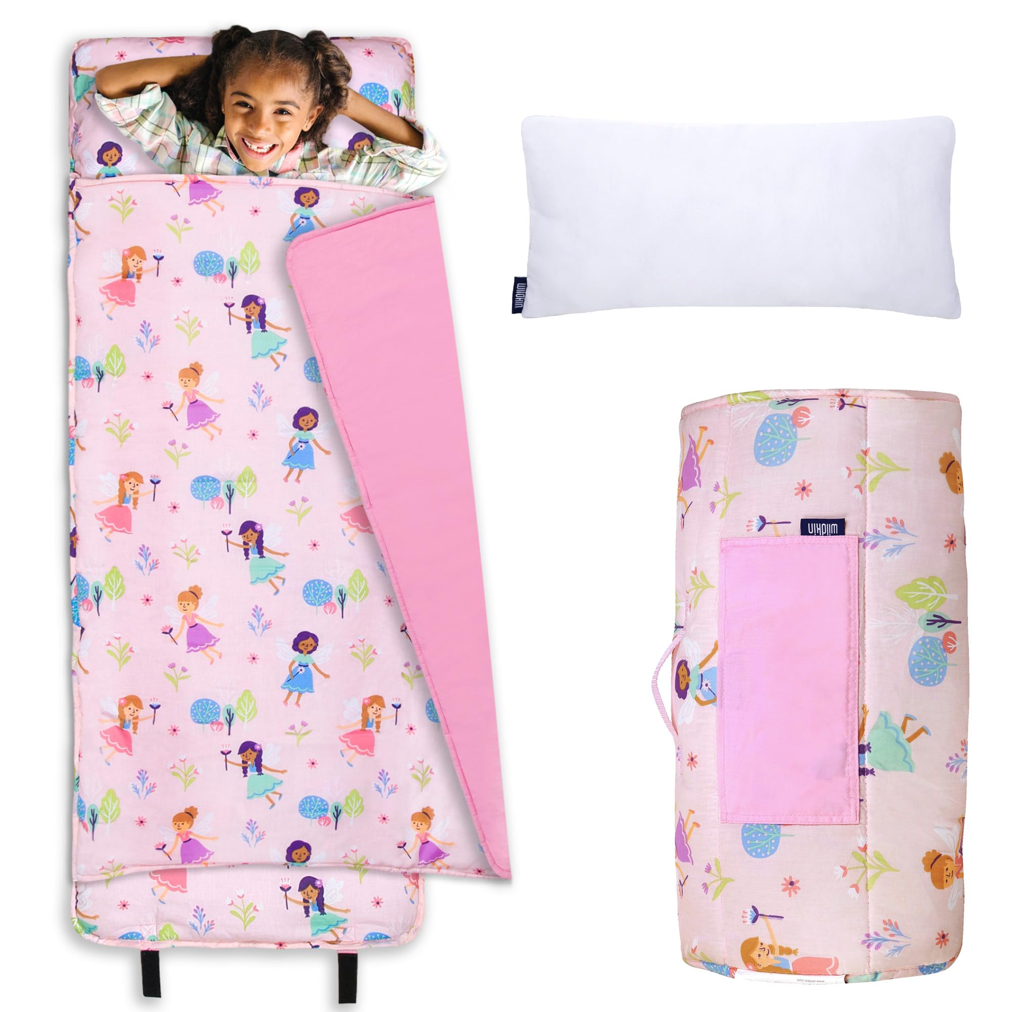 Photo 1 of Wildkin Kids Original Nap Mat – Cozy Kids Sleep Mat with Pillow, Ideal for School & Travel - Fairy Garden