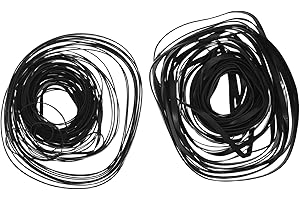 VICASKY 100Pcs Rubber Cassette Recorder Belts Flat Folded 2Mm-3Mm Thickness 40-135Mm Length for DVD CD VCR