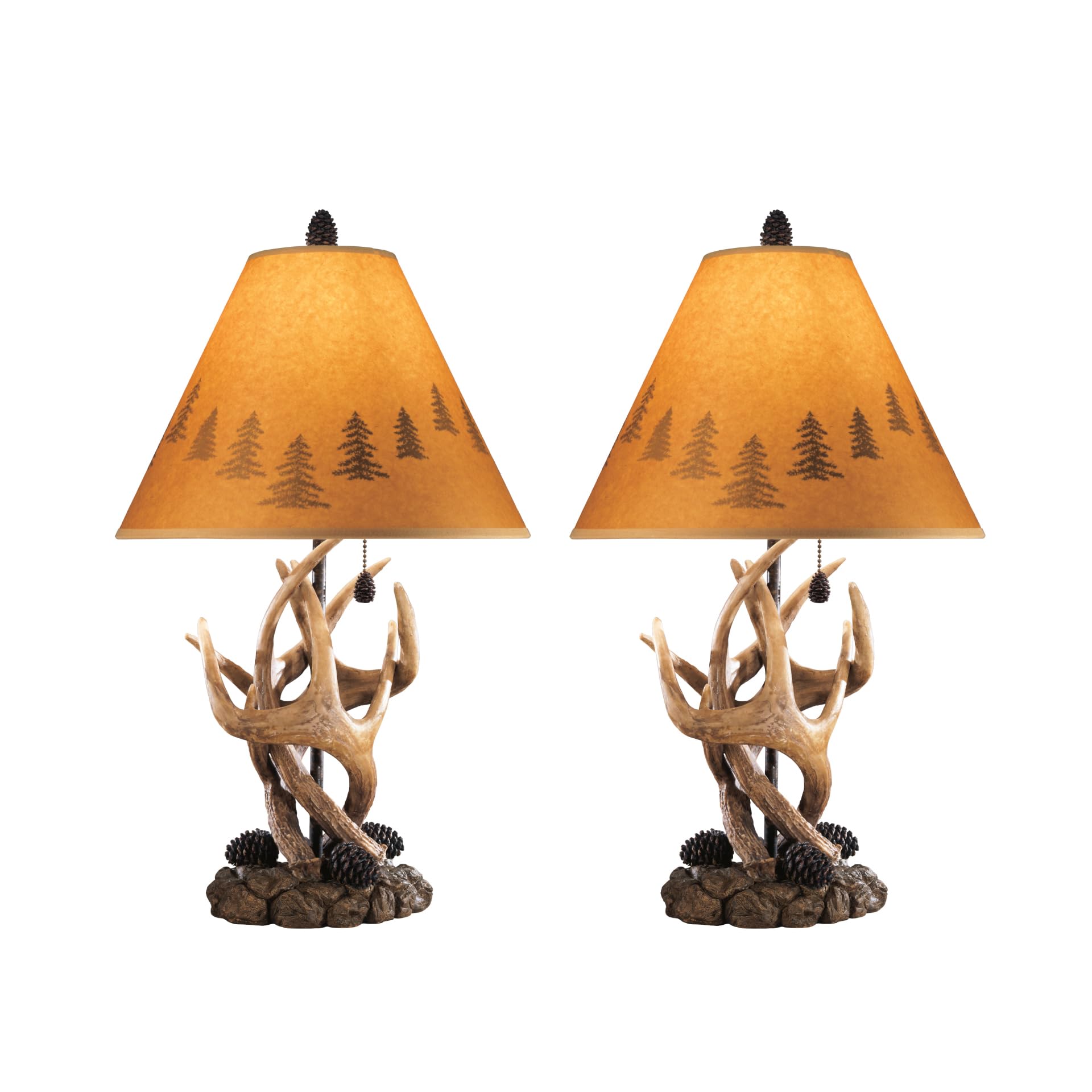 Signature Design by Ashley Derek Rustic Table Lamps, Living Room, Set of 2