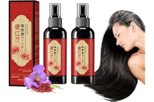 Saffron Hair Blackening Spray, Saffron Essence Spray, Strengthen Hair Root, Non-Frizzy, Prevent Gray Hair (1, 2PCS)