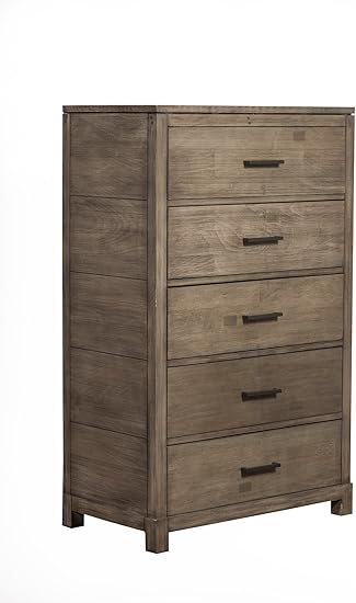 Amazon Com Alpine Furniture Sydney 5 Drawer Chest Weathered Grey