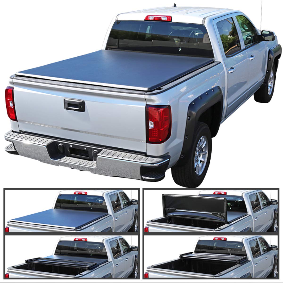 Autozensation For Chevy Silverado Gmc Sierra Trifold Tonneau Cover 8ft Long Bed Buy Online In Papua New Guinea At Desertcart