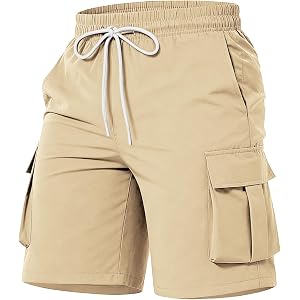 Blczomt Cargo Shorts for Boys Girls Elastic Waist Casual School Shorts Summer Lightweight Sports Active Workout Kids Pants