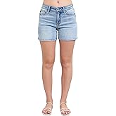 Judy Blue Mid Rise Vintage Wash Dad Shorts