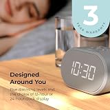 i-box Lite Alarm Clock Bedside FM Radio USB Charging 5 Display Dimmer Grey view 6