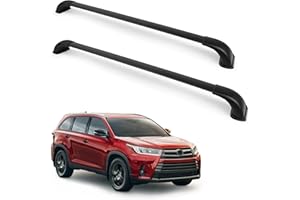 Autekcomma Roof Rack Cross Bars Compatible for Toyota Highlander 2014-2019 XLE/Limited & SE/LE/LE Plus/LE Hybrid,Made of Aluminum with Black Matte Powder Coating (Sold as 1 Pair)