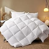 WhatsBedding Feather Down Comforter,White Twin Size