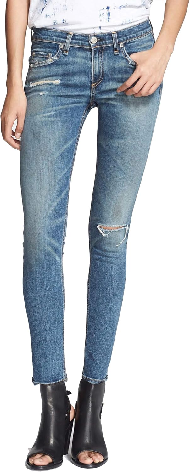 rag & bone/Jean Skinny Leg Jeans in Brunswick (Destroyed) (26) at Amazon Women's Jeans store