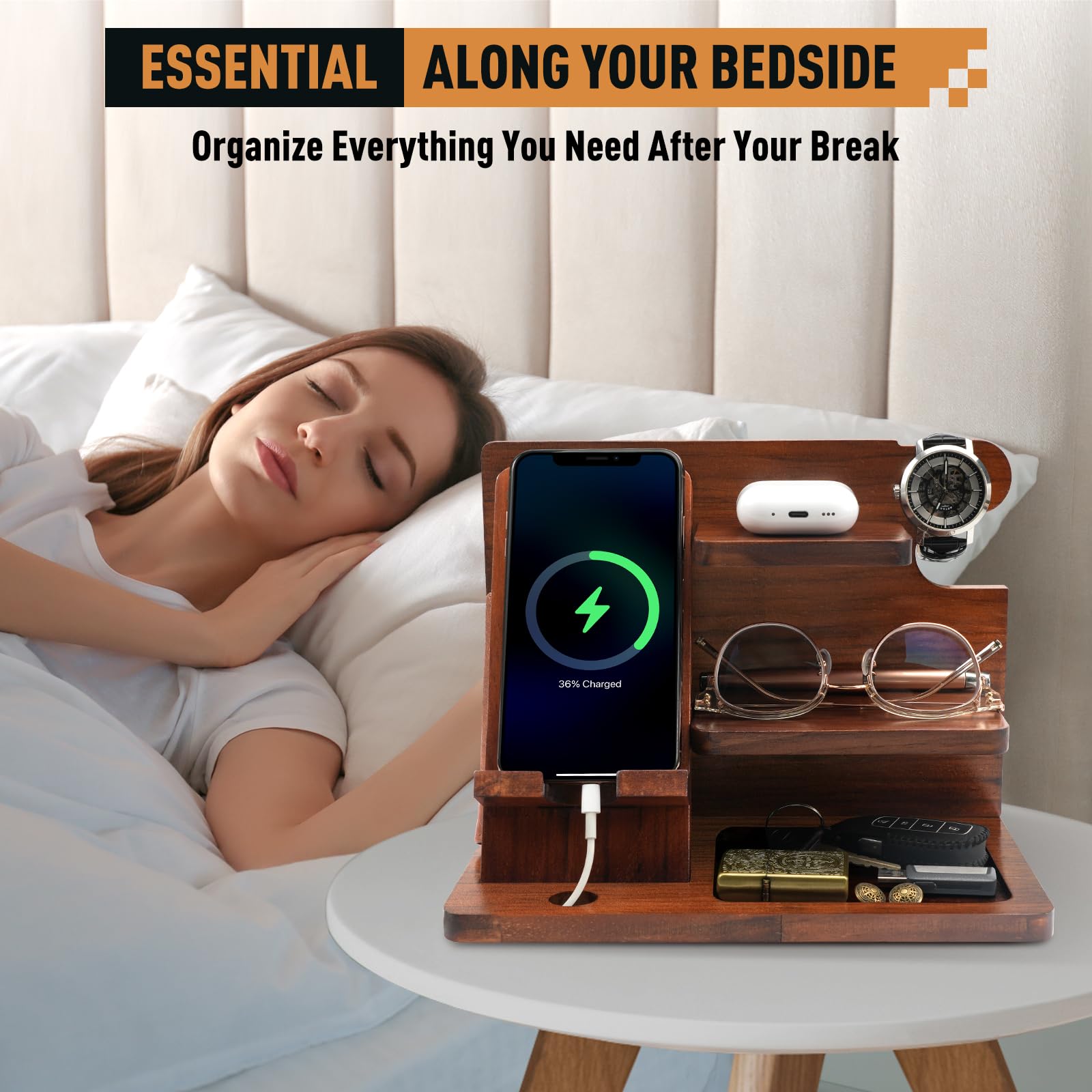 Wood Phone Docking Station