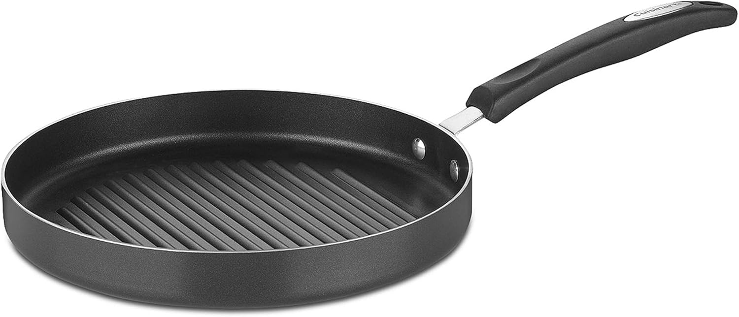 Cuisinart 2-Pc Nonstick Cookware Set Grill Pan and Griddle Pan