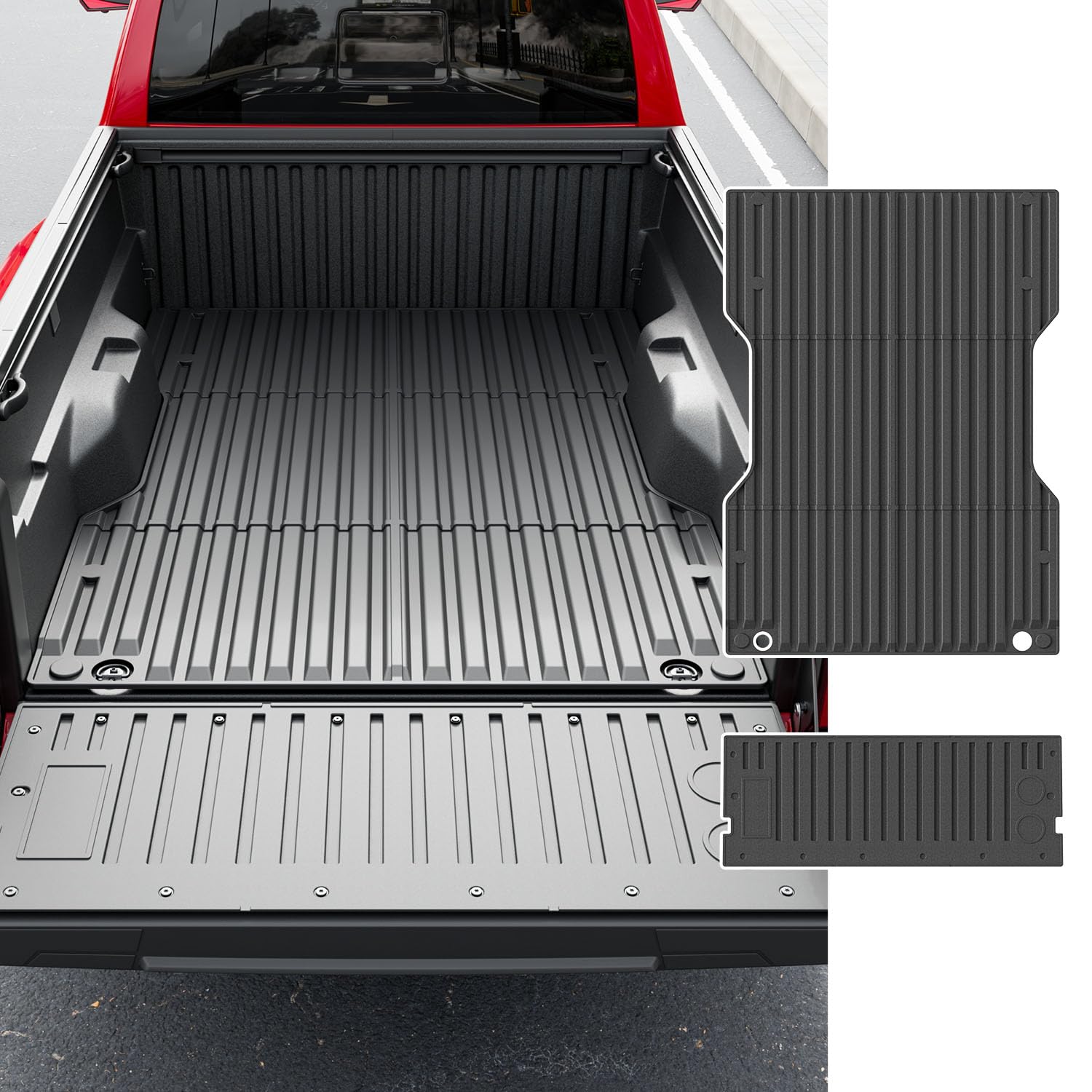 Photo 1 of powoq 6FT Truck Bed Mat Compatible with 2024-2026 Toyota Tacoma Bed Liner Tailgate Mat TPE Bed Mat Truck Liner Replacement for 2024 2025 2026 Toyota Tacoma Accessories