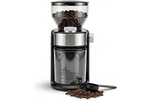 Electric Conical Burr Coffee Grinder - 16 Precise Grind Settings for Espresso, Drip, & French Press - Automatic Stainless Ste