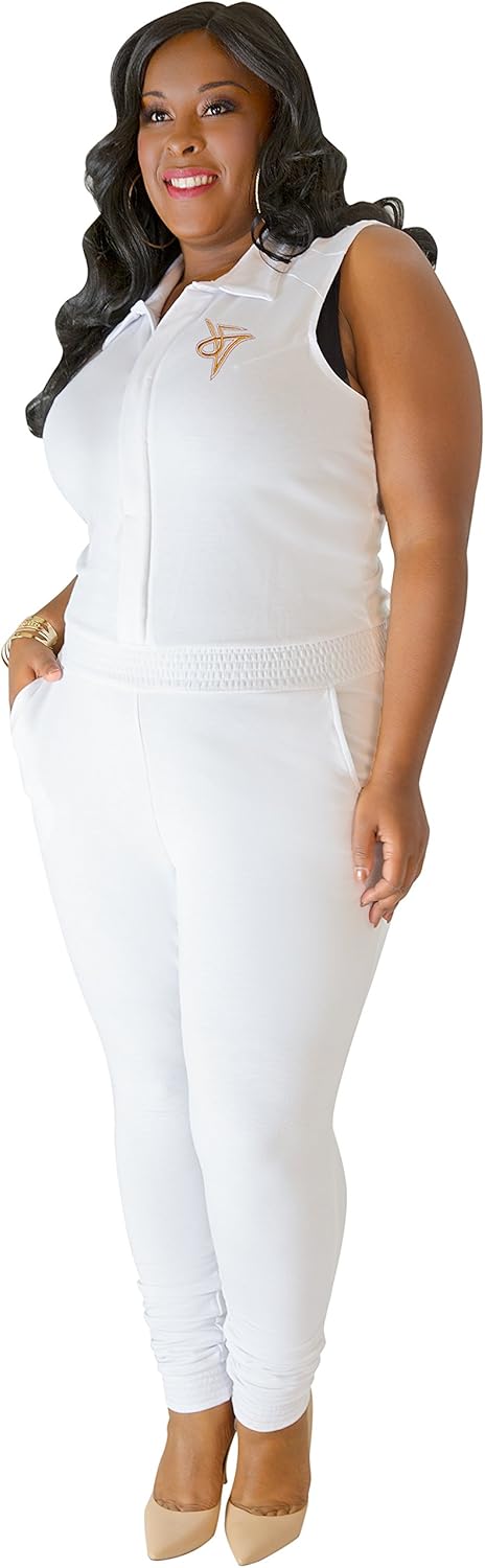 plus size elegant jumpsuits white
