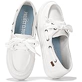 Project Cloud Sneakers for Women - Memory Foam Spring Shoes for Women Footwear - Non Slip Fashion Sneakers - Lightweight Loafers (Seasalt, Whit, 8) White