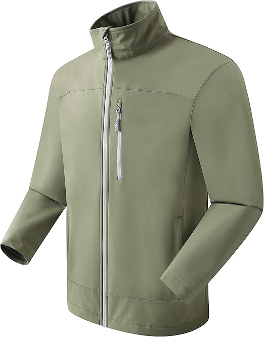 Eono Essentials Men's Softshell Jacket I Lightweight I Breathable I