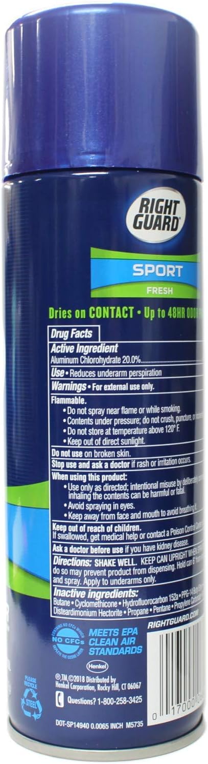 Right Guard Antiperspirant Spray, Sport Fresh 6 oz (Pack Of 4): Health & Personal Care