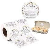 1000pcs Farm Fresh Eggs Stickers, 2in Self-Adhesive Unwashed Egg Labels with Collection Date Markets Food Stickers for Chicken Quail Farm Farmers Packaging Supplies