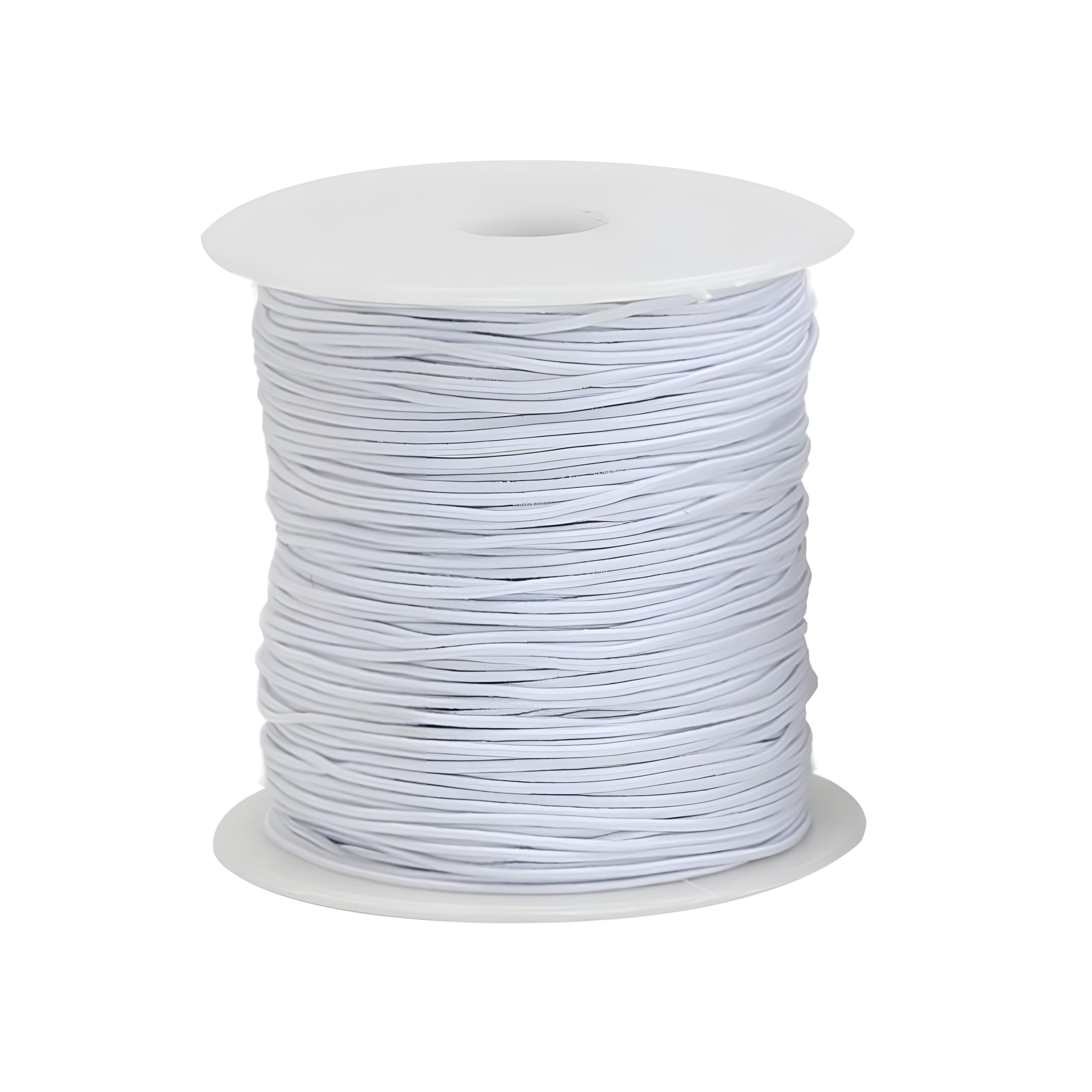 Weddecor 500m x 1mm White Cord Trim Elastic, Smooth Finish Sewing Thread for Knitting, Arts & Craft Accessories, Jewelry Making, Clothing, Safety Mask Making