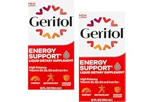 Geritol Liquid Energy Support B-Vitamins,12 Fl Oz (Pack of 2)