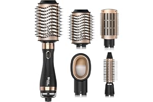 Nicebay® Hair Dryer Brush Blow Dryer Brush in One, Hot Air Brush Set for Straightening/Drying/CurlingSaloon, Oval Brush, Brush Blow Dryer, Detachable Design for Salon
