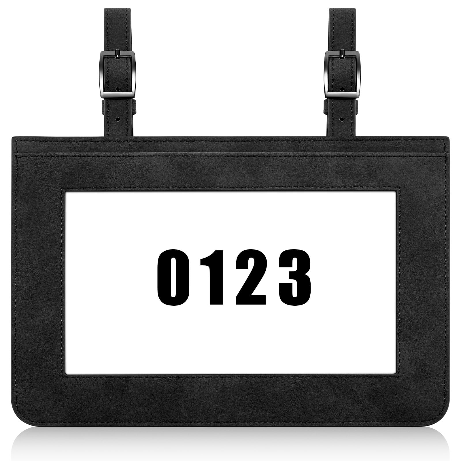 Photo 1 of Fullhawl 1 Pcs Horse Show Supplies Horse Performance Number Holder for Saddle Leather Exhibitor Number Clip for Harness Pig Cattle Cow Goat Show Supplies (Black)