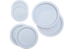 Weck Jar Keep-Fresh Plastic Lids Variety Pack. Includes 2 Small, 2 Medium and 2 Large lids (6 Items) Fits All Weck Jar Models