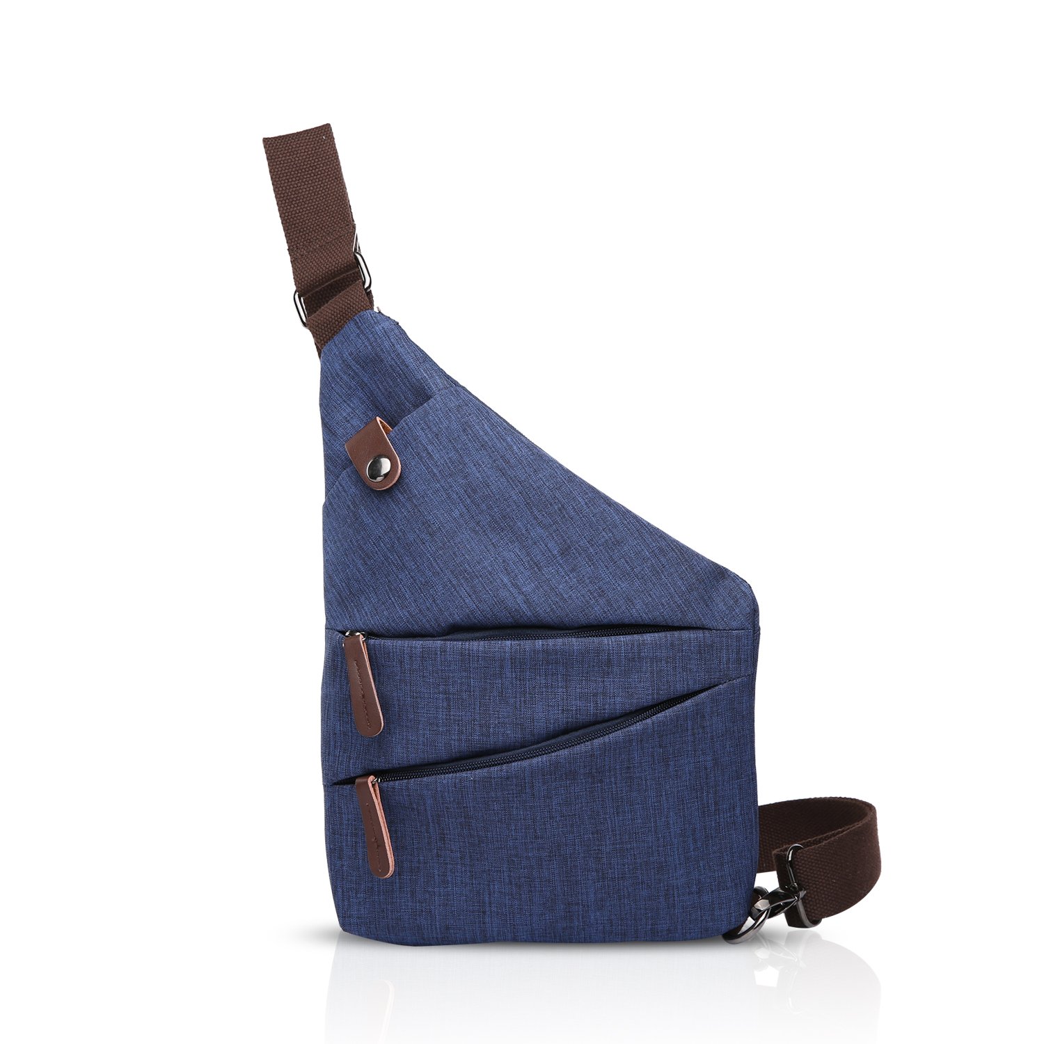 FANDARE New Sling Bag Shoulder Crossbody Bag Sport Party Travel Portable Shoulder Bag Anti-Theft Men Waterproof Polyester, Blue, L, Leisure Backpack