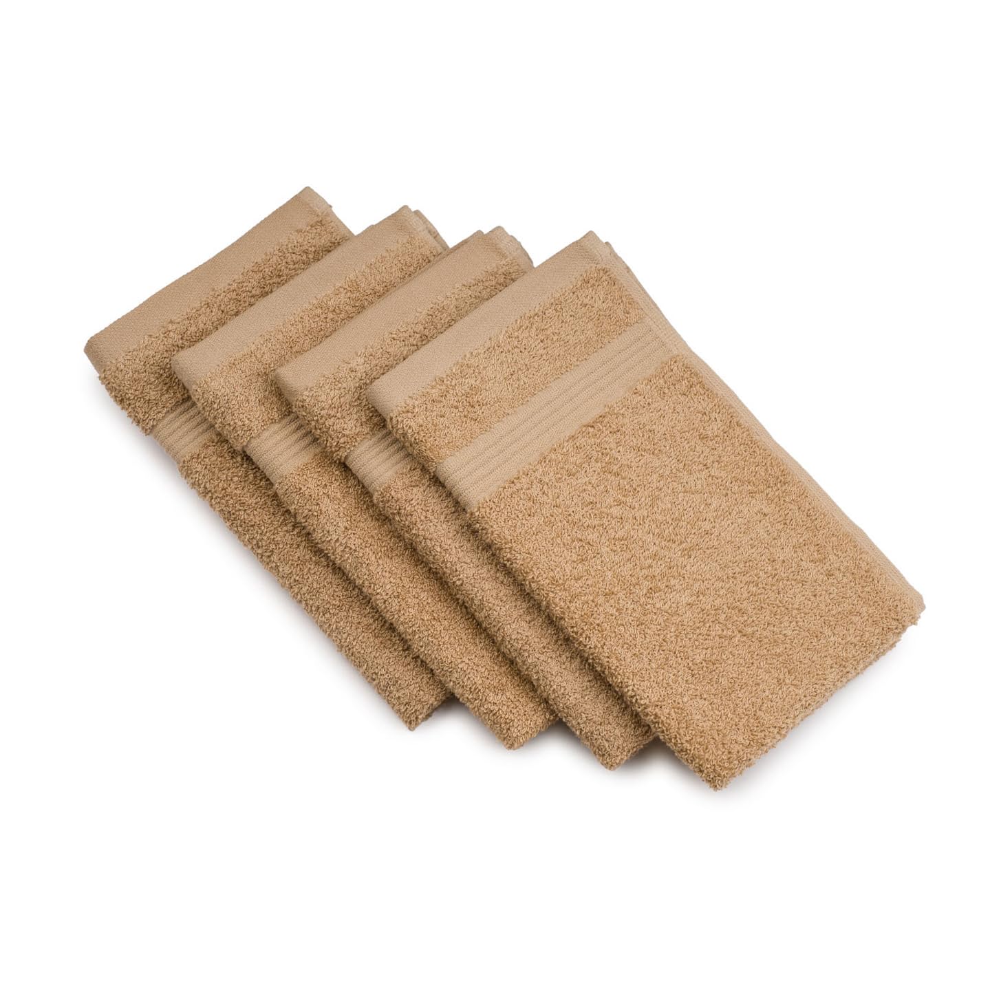 Gözze - Set of 4 New York Guest Towels, Luxuriously Soft and Absorbent, 100% Cotton, 30 x 50 cm - Maroon