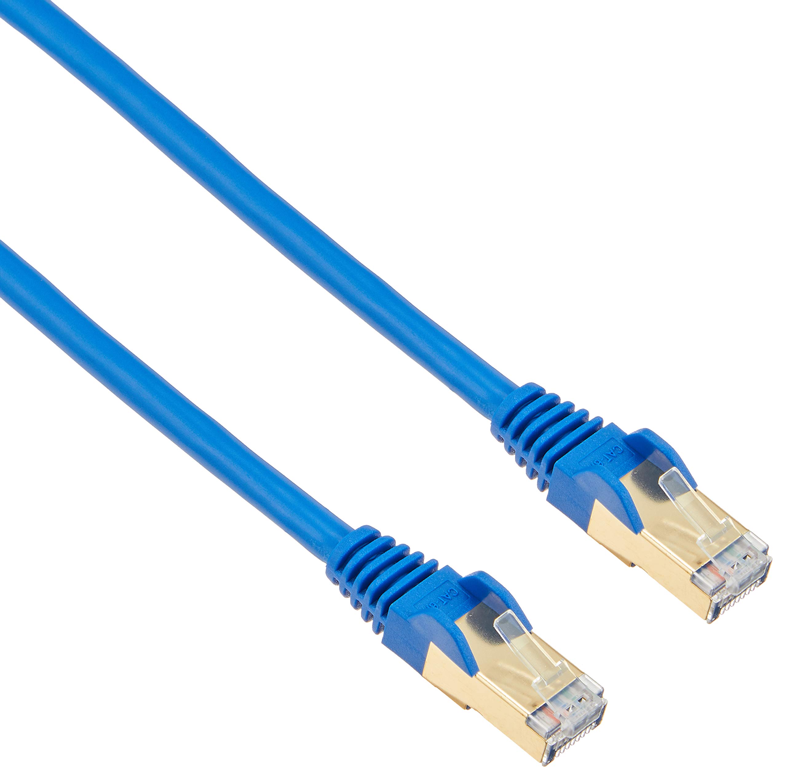 StarTech 0.50m CAT6a Ethernet Cable - 10 Gigabit Shielded Snagless RJ45 100W PoE Patch Cord - 10GbE STP Network Cable with Strain Relief - Blue - UL, TIA (6ASPAT50CMBL)