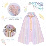 ACWOO Princess Cape for Girls Colorful Deluxe Cloak with Crown view 3
