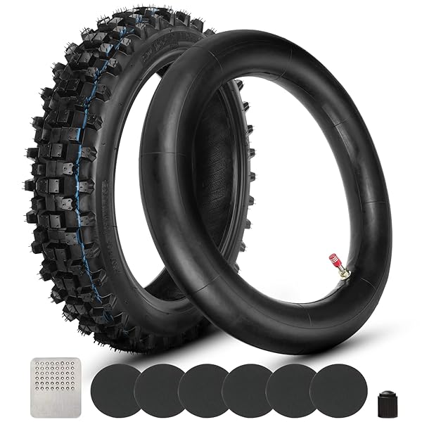 GREHUA 3.00-12 80/100-12 DIRT BIKE TIRE INNER TUBE...