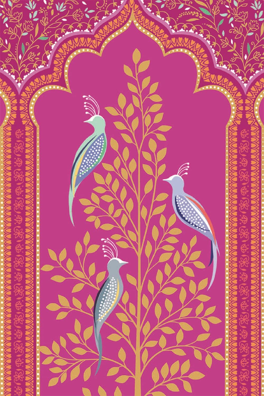 Pink Birds Notecards - Set of 10 Cards