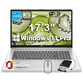HP 2025 Laptop for Business and Students, 17.3" HD+ Anti-Glare Display, w/Office Lifetime &amp; External DVD Drive, Intel (8-Core) i3 - N305, Win 11 Pro, Wi-Fi 6, Copilot AI, 16GB RAM, 512GB SSD