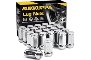 MIKKUPPA M14x1.5 Lug Nuts, Replacement for Silverado, Ford, GMC Aftermarket Wheel - 24pcs Chrome Closed End Bulge Acorn Lug N
