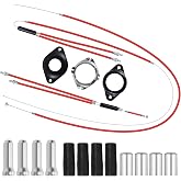 Premium BMX Bike Gyro Brake Cables Front + Rear (Upper + Lower)with Spinner Rotor Full Kit,BMX Bicycle Brake Lines Set Cable Wire &amp; Housing Replacement for Most Gyro Systems and 20" Bikes,Professional