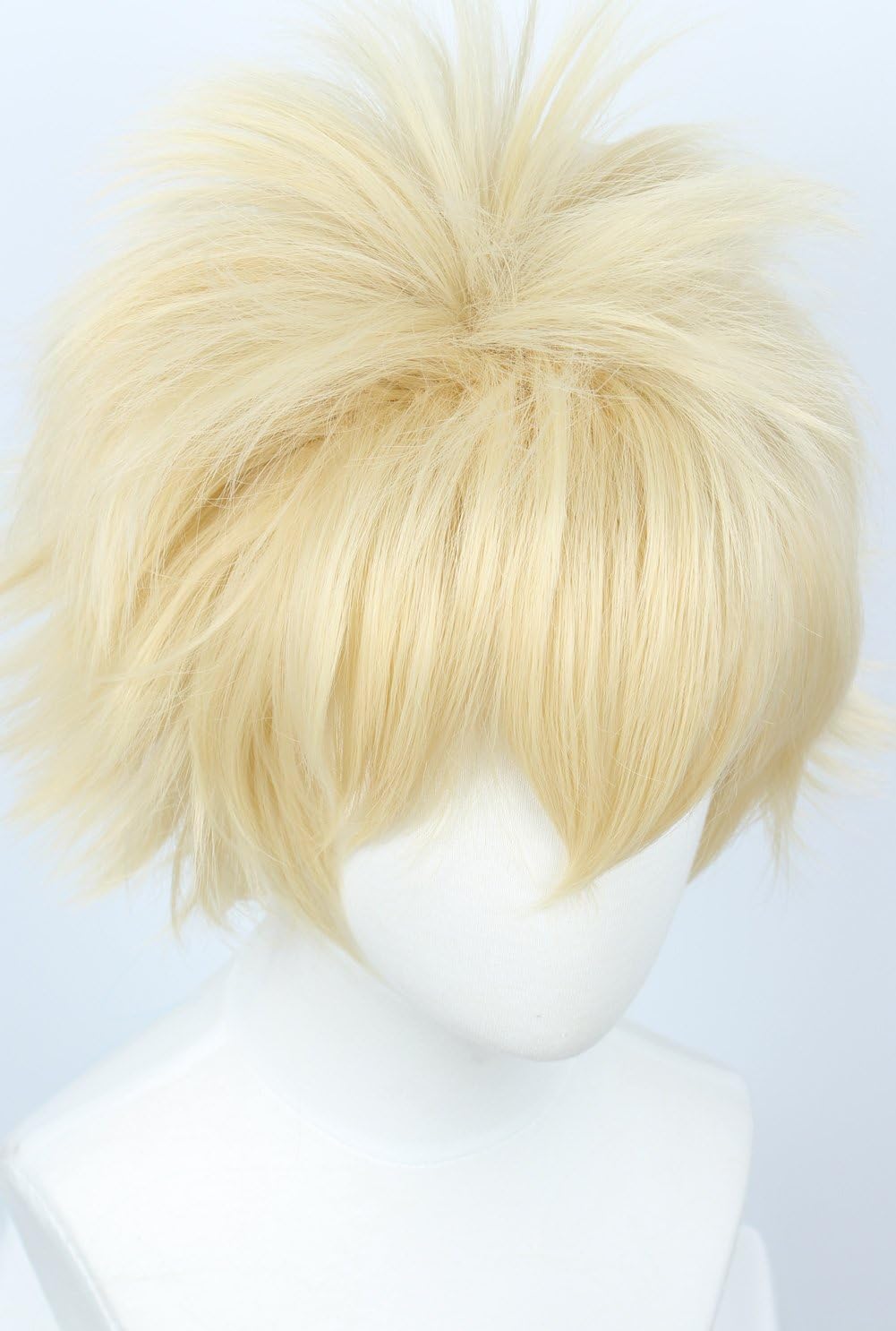 Linfairy Anime Cosplay Wig Short Blonde Hair Halloween Costume Full Wig - Image 4