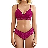 Avidlove Lingerie Set for Women Sexy Lace Bra and Panty Sets 2 Piece Lace Bralette Set