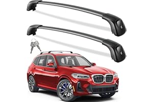 Wonderdriver Lockable Roof Rack Cross Bars 260lbs Compatible with BMW X3 G01 2018 2019 2020 2021 2022 2023 2024 2025 (Not for G45), Heavy Duty Aluminum Roof Rails Crossbars Black Rooftop Cargo Carrier