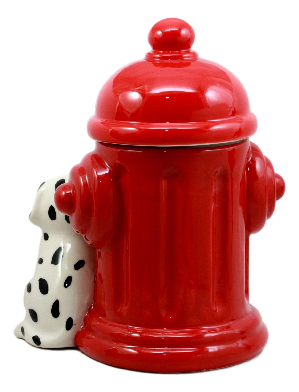 Ebros Ceramic Firehouse Dalmatian Puppy With Fire Hydrant Cookie Jar