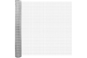 Fencer Wire Galvanized Welded Fence 16 Gauge, Mesh Size 0.5-Inch x 1-Inch, Hog Fencing Cage for Home Improvement & Animals En