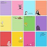 Saypacck 12 Pcs Funny Sticky Notes for Work 4x3 Inches Sarcastic Self Adhesive Notepads Novelty Memo Note Pads for Office Coworker Gifts Employee Appreciation Supplies(Funny,Bright Color)