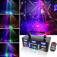 21 Eyes Stage Light Disco Dj Party Strobe Lights Indoor Sound Activated RGB UV Ball Lighting by DMX512 Control LED Ravelight 