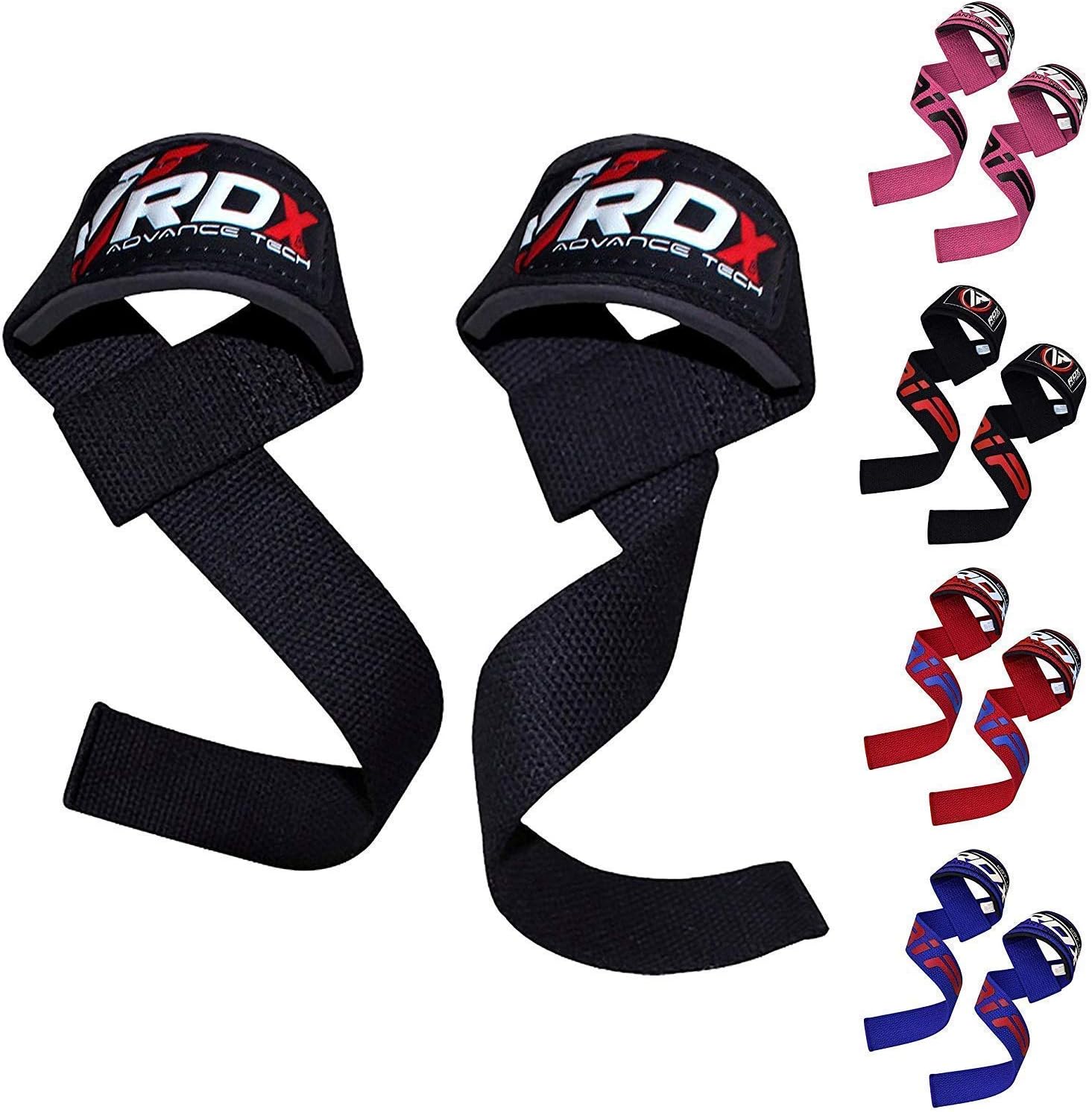 RDX Weight Lifting Straps Pair Padded Wrist Support Non
