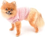 SMALLLEE_LUCKY_STORE Pet Sherpa Fleece Jumper Vest Pink Size S for Small Dogs view 2