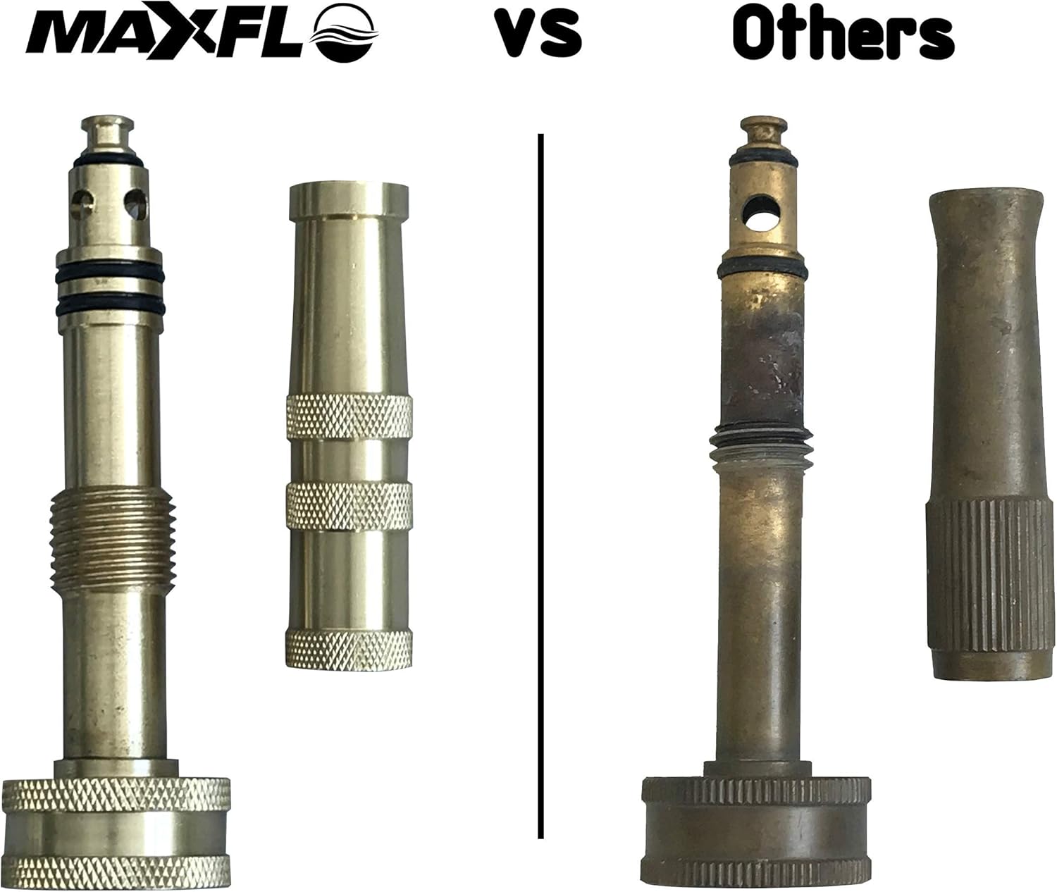 High Pressure Hose Nozzle Heavy Duty | Brass Water Hose Nozzles for Garden Hoses | Adjustable Function | Fits Standard Hoses, Garden Sprayer, Spray Nozzle, Power Washer Nozzle: Home Improvement