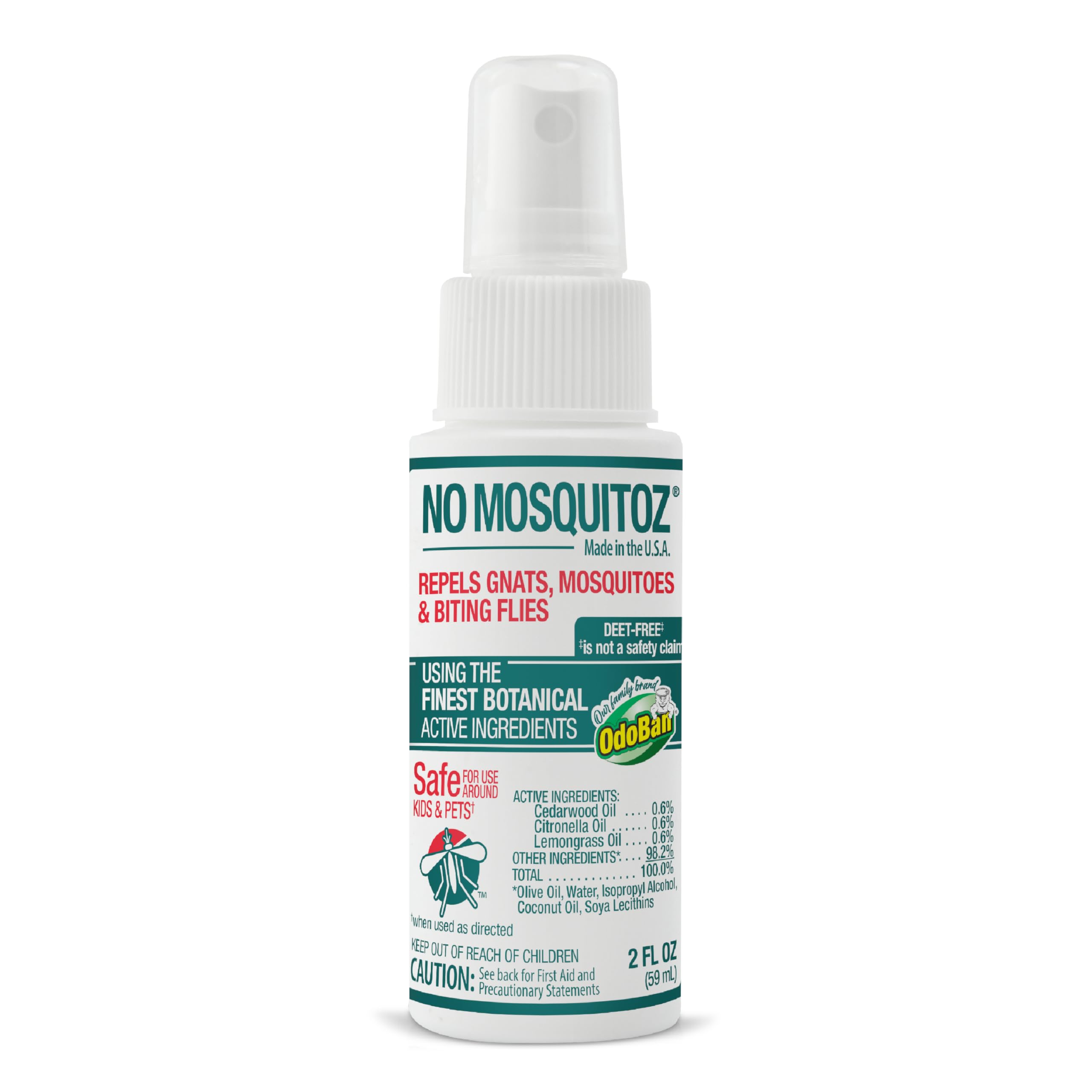 no mosquitoz botanical insect repellent, deet-free, made with natural essential oils, non-greasy for
